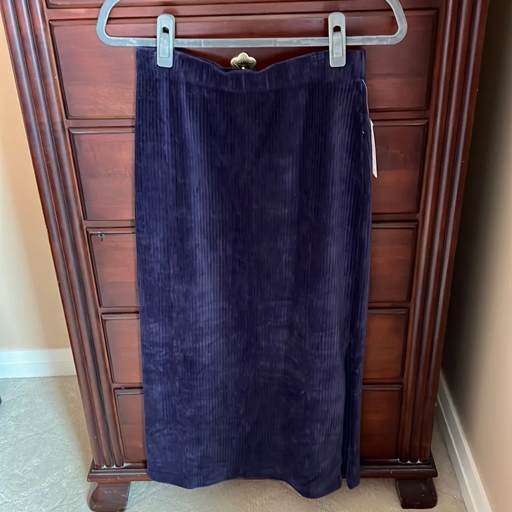 Free People Helen Rib Tube Skirt in Midnight Swim NWT - Picture 3 of 9